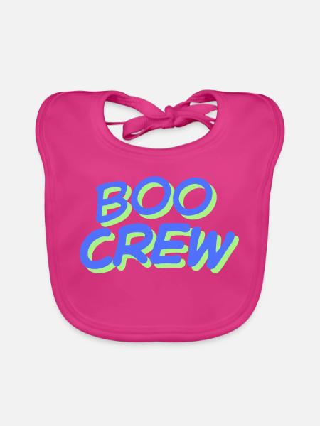 Boo Crew Bold Halloween Tee - Baby Bio-Lätzchen - Fuchsia