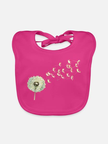 Pusteblumen Magie - Baby Bio-Lätzchen - Fuchsia