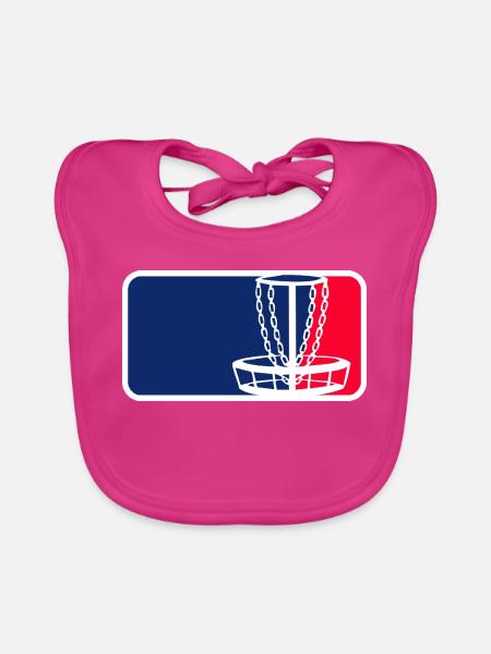Discgolf - Baby Bio-Lätzchen - Fuchsia