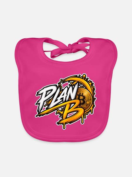 Plan B Bitcoin - Baby Bio-Lätzchen - Fuchsia