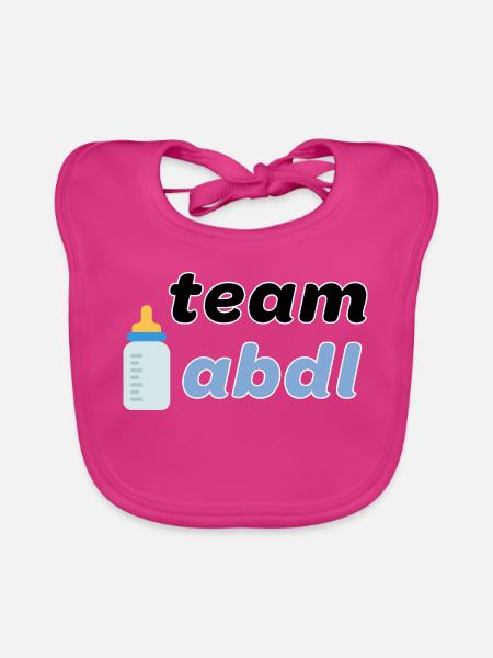 Team ABDL - Baby Bio-Lätzchen - Fuchsia