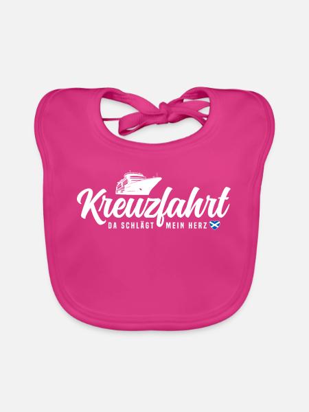 Schottland Kreuzfahrt - Baby Bio-Lätzchen - Fuchsia