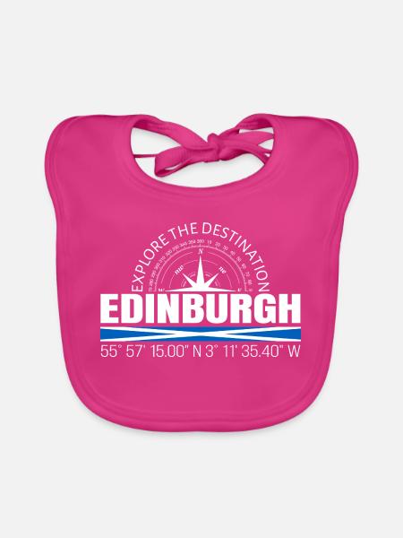 Edinburgh - Baby Bio-Lätzchen - Fuchsia