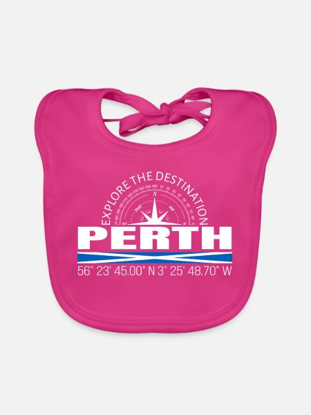 Perth - Baby Bio-Lätzchen - Fuchsia