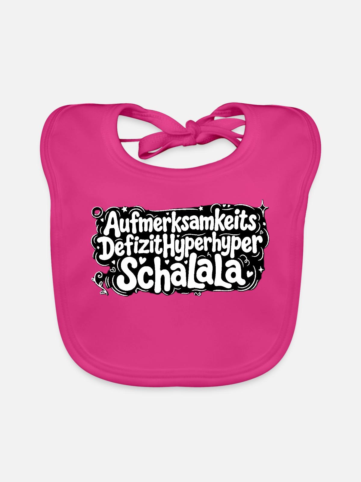 adhs-schalala - Baby Bio-Lätzchen - Fuchsia - Vorne