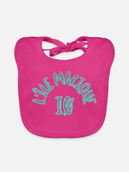 Die magische Insel Oléron - Baby Bio-Lätzchen - Fuchsia - Vorne