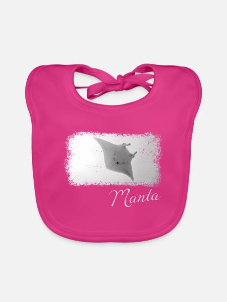 Mantarochen - Baby Bio-Lätzchen - Fuchsia