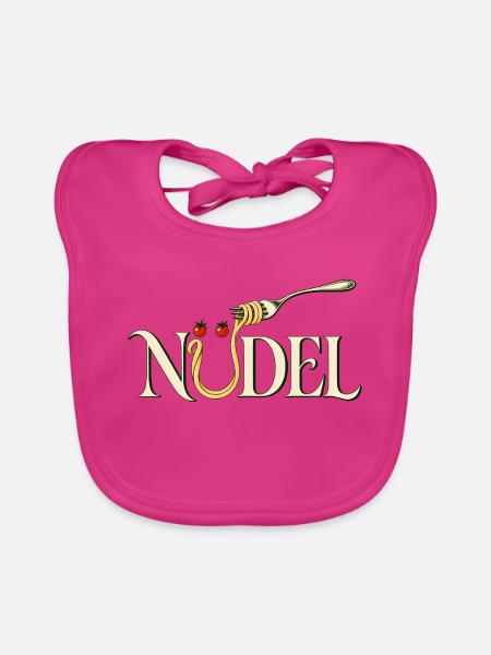 Nudelwort - Baby Bio-Lätzchen - Fuchsia - Vorne