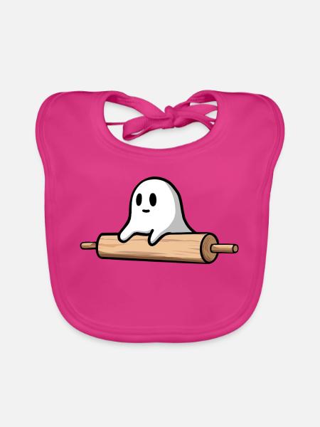 Sweet & Spooky Baking - Baby Bio-Lätzchen - Fuchsia - Vorne