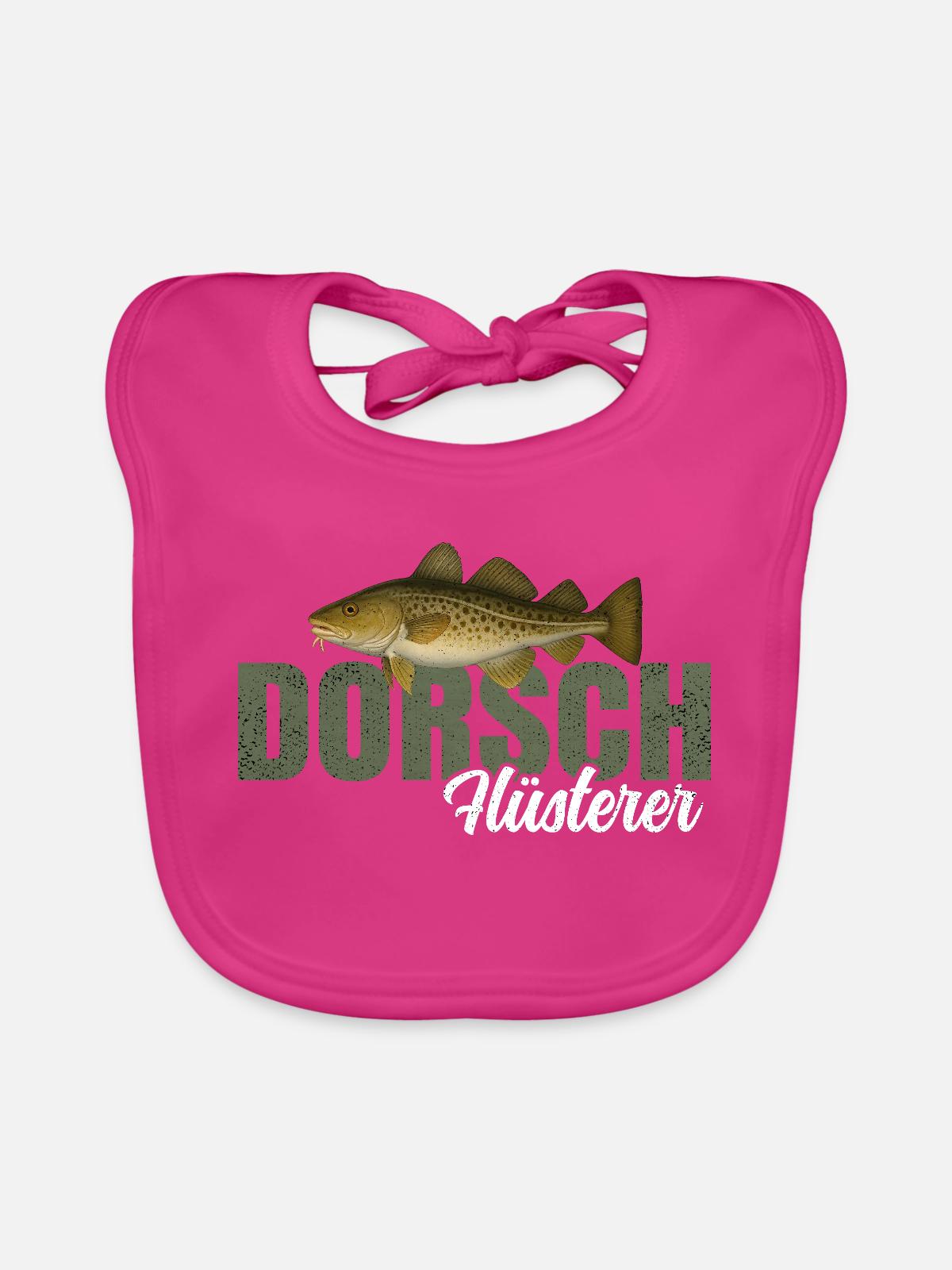 Dorsch Flüsterer - Baby Bio-Lätzchen - Fuchsia - Vorne