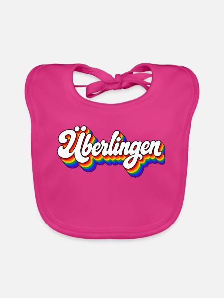 Überlingen - Bodensee - Deutschland - Germany - Baby Bio-Lätzchen - Fuchsia - Vorne
