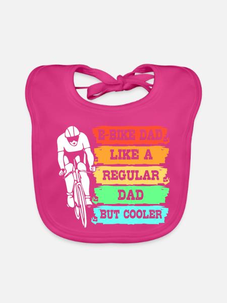 E-Bike EBike E Bike - Baby Bio-Lätzchen - Fuchsia - Vorne