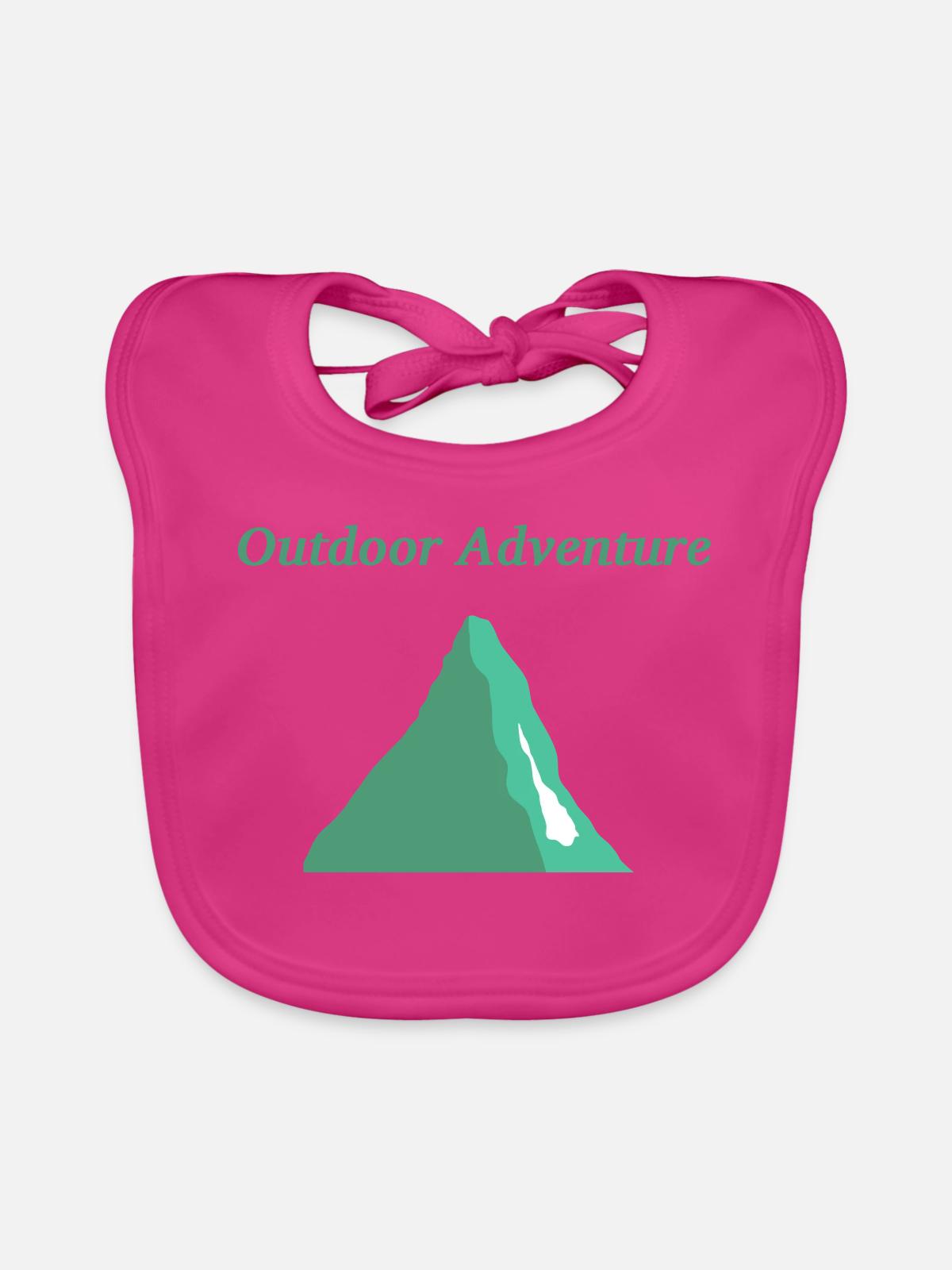 Outdoor - Baby Bio-Lätzchen - Fuchsia - Vorne