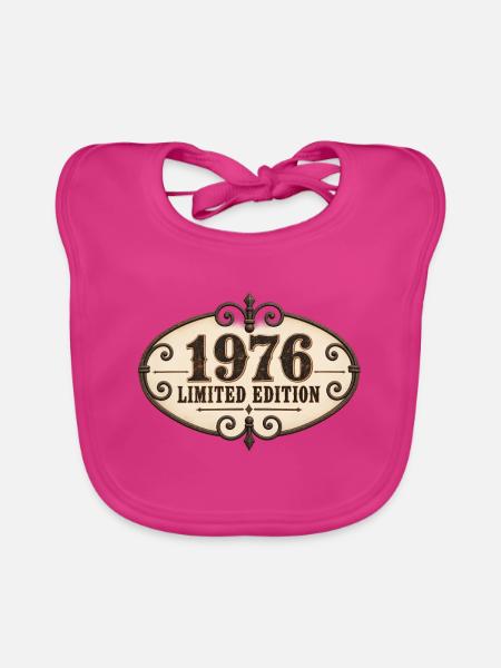 1976 Limited Edition Emblem - Baby Bio-Lätzchen - Fuchsia
