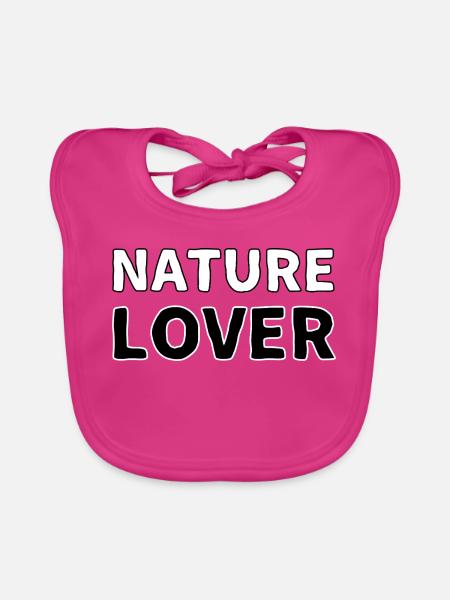 Nature Lover - Baby Bio-Lätzchen - Fuchsia