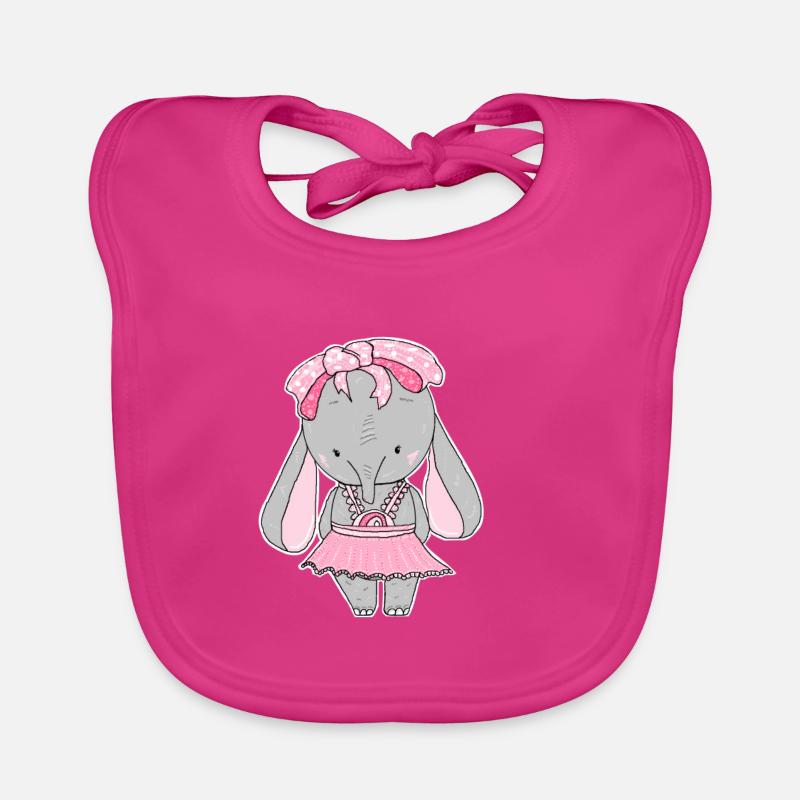 Éléphant, doux, dessin animé Bavoir bio Bébé
