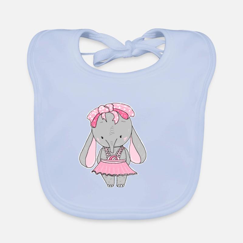 Elefant, süß, Comic Baby Bio-Lätzchen