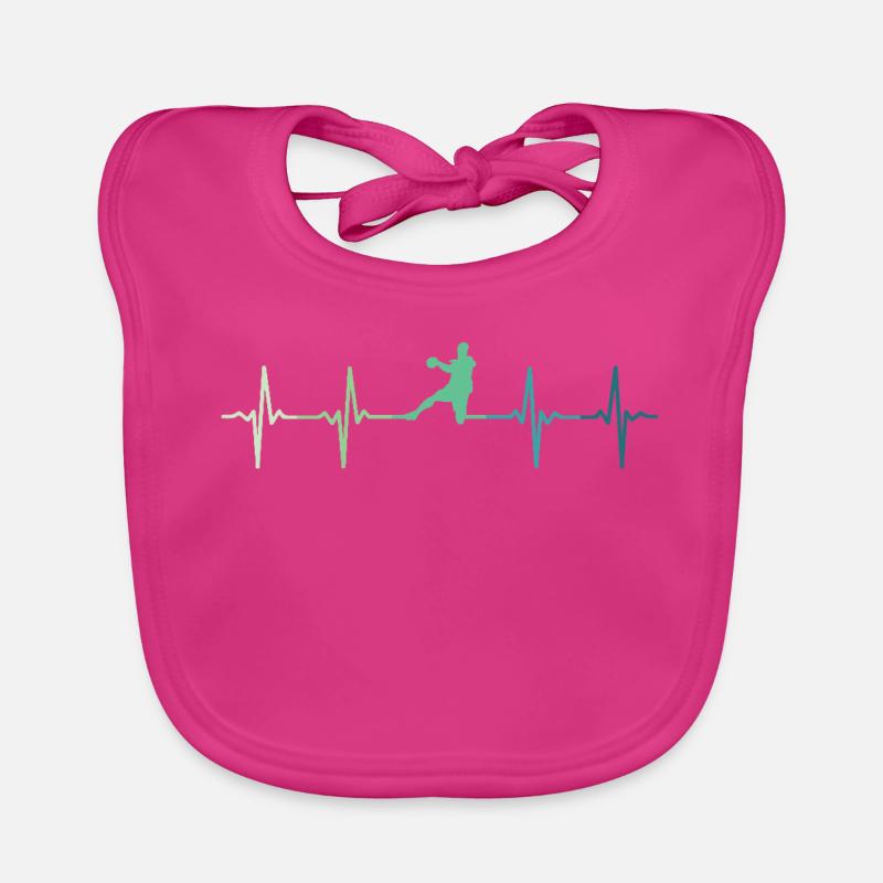 Handball heartbeat handball Organic Baby Bibs