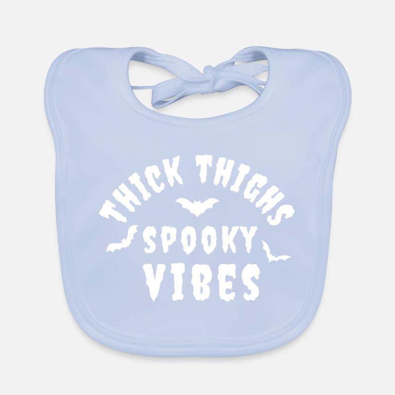 thick thighs spooky vibes Organic Baby Bibs