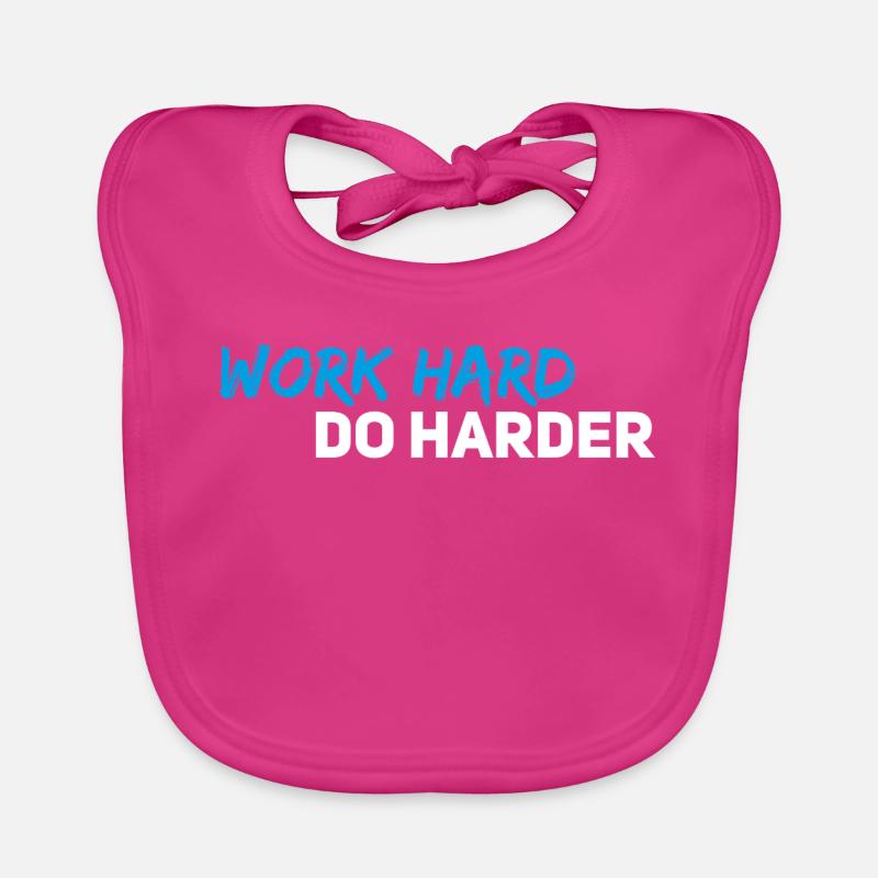 Work hard do harder Baby Bio-Lätzchen