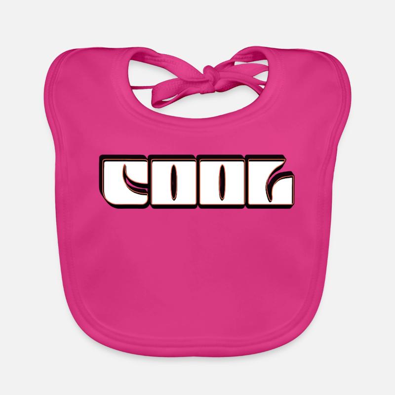 Retro Neon Outline COOL Organic Baby Bibs