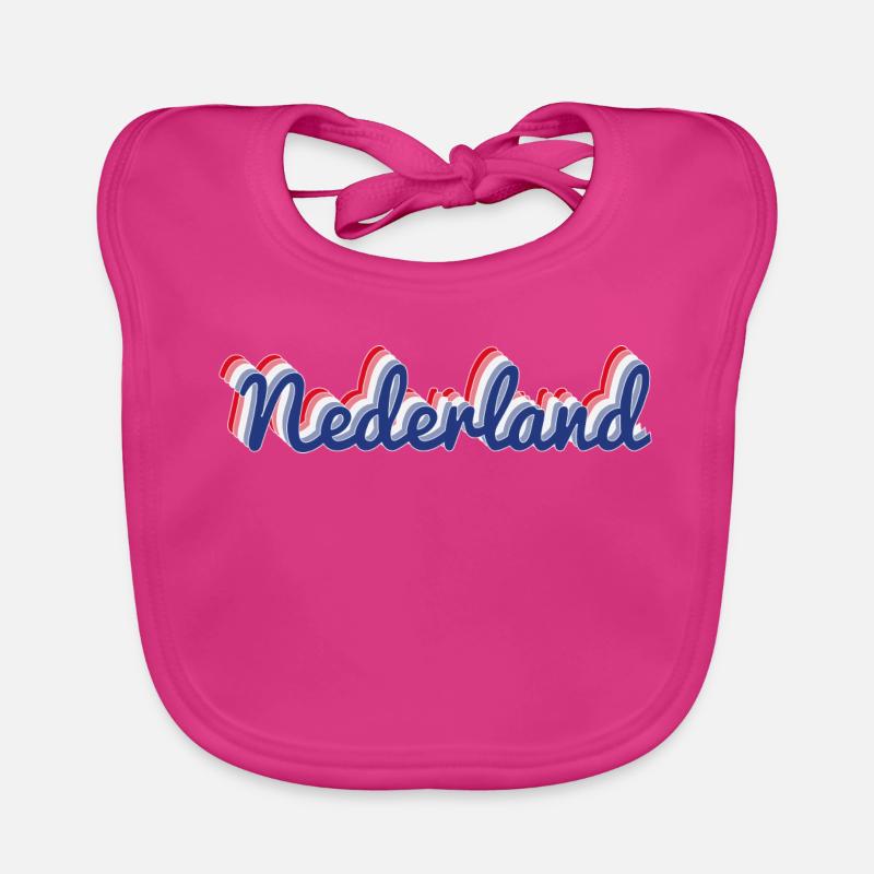 Nederland Script Flagfarben Baby Bio-Lätzchen