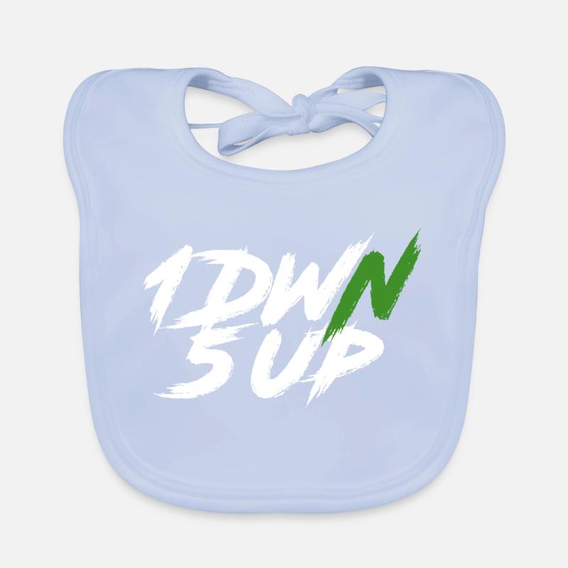 1DWN5UP white Organic Baby Bibs