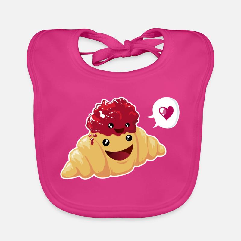 Beste Freunde oder Liebe? Croissant & Marmelade Baby Bio-Lätzchen
