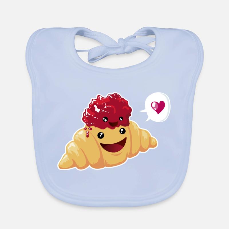 Beste Freunde oder Liebe? Croissant & Marmelade Baby Bio-Lätzchen