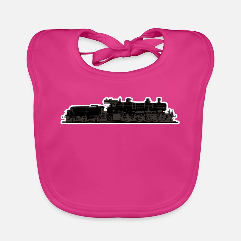 Locomotive train Organic Baby Bibs