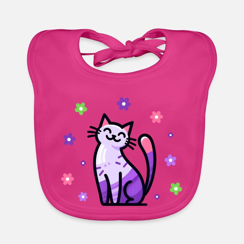 Chat heureux Bavoir bio Bébé