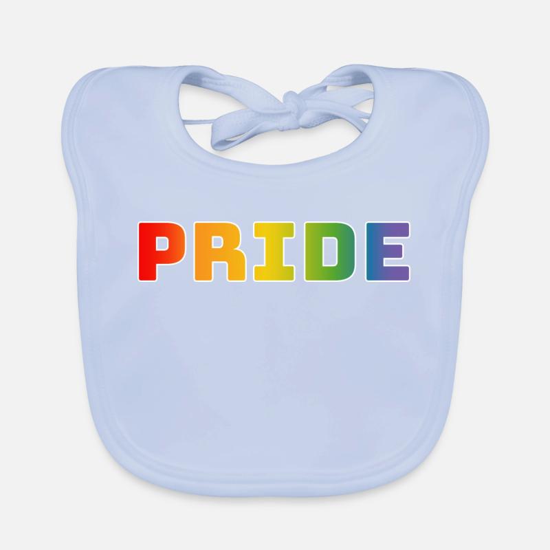 Regenbogen pride weiss Baby Bio-Lätzchen