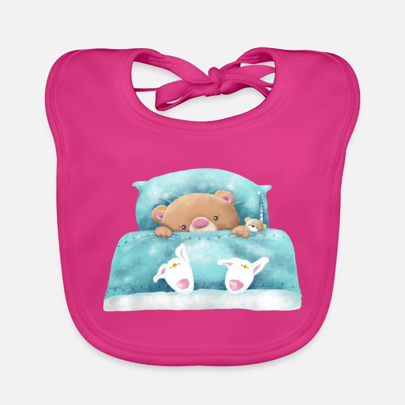 Teddy Bear est en train de dormir Bavoir bio Bébé