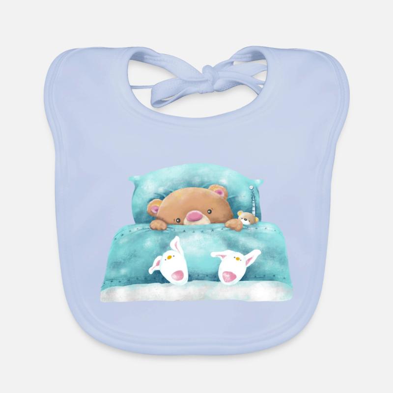 Teddybär Schläft Baby Bio-Lätzchen