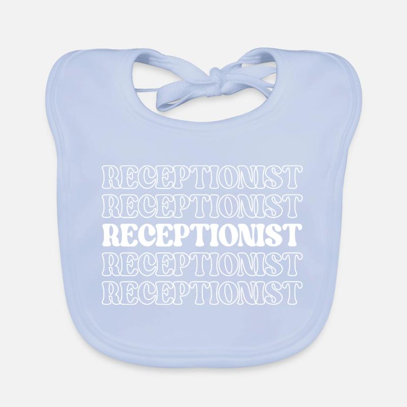 Receptionist Front Desk Clerk Front Office Organic Baby Bibs