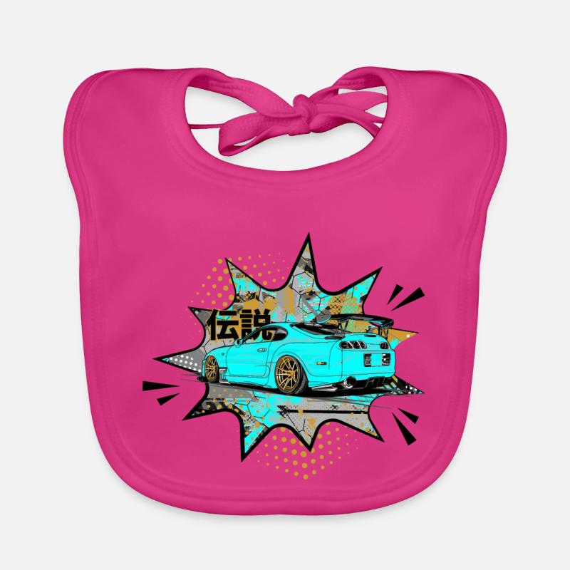 Bulle arrière Supra - Bavoir bio Bébé - fuchsia