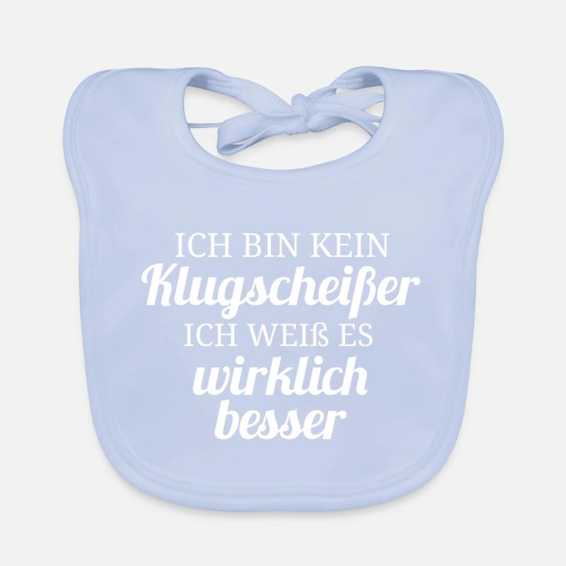 Ich bin kein Klugscheißer Baby Bio-Lätzchen