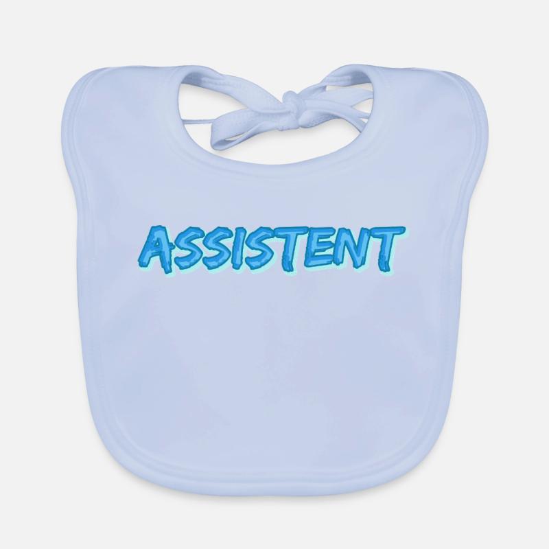 Assistent als Comic Baby Bio-Lätzchen