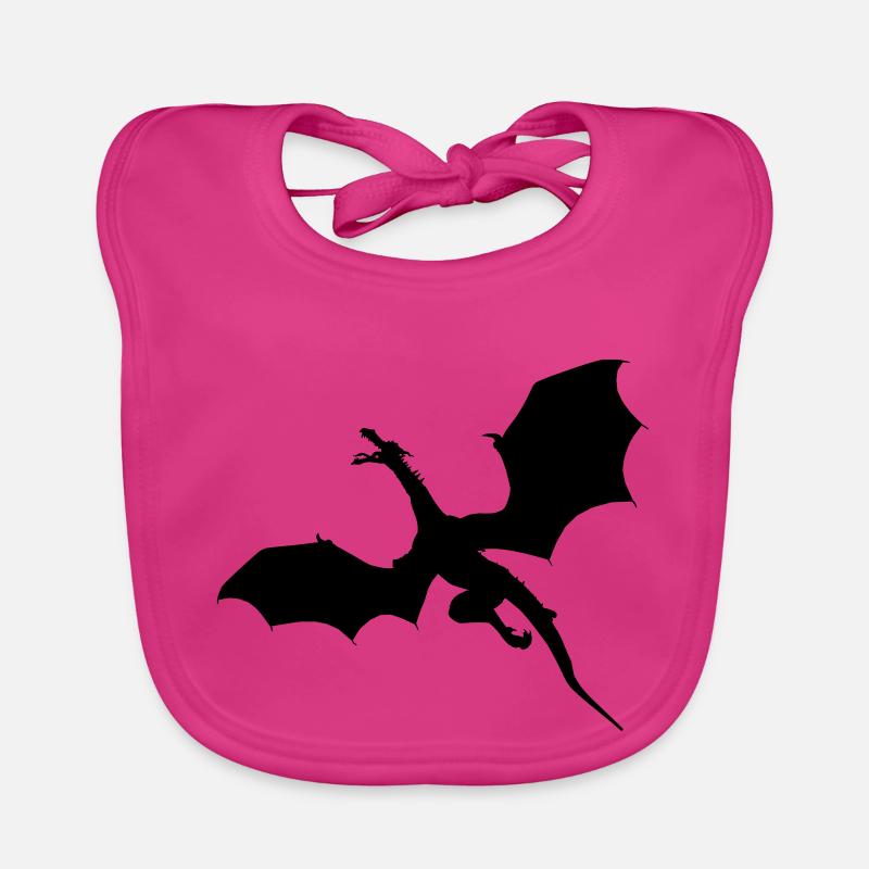 Flying dragon - Bavoir bio Bébé - fuchsia