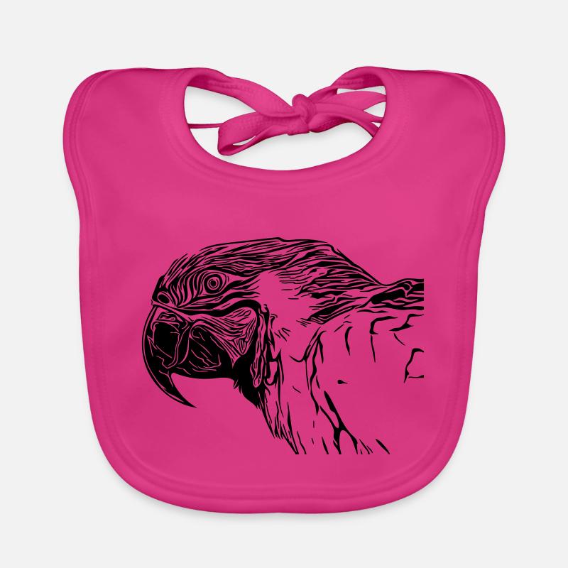 perroquet - Bavoir bio Bébé - fuchsia