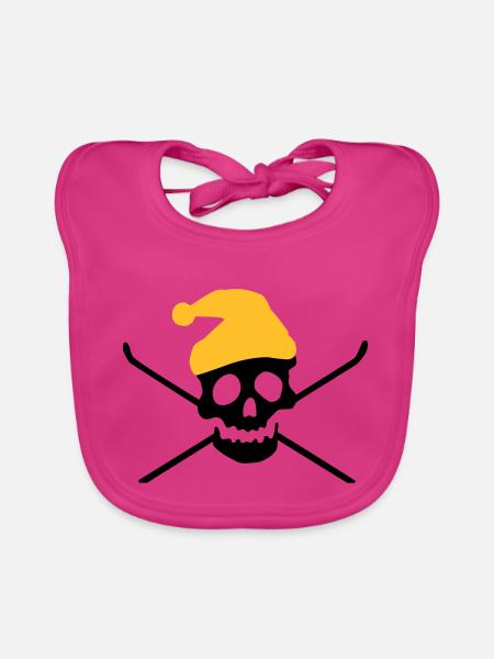 Ski - Baby Bio-Lätzchen - Fuchsia