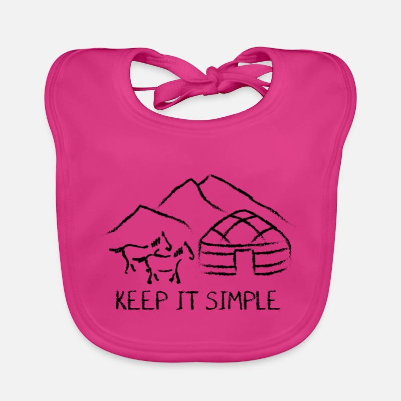 keep it simple - Organic Baby Bibs - fuchsia