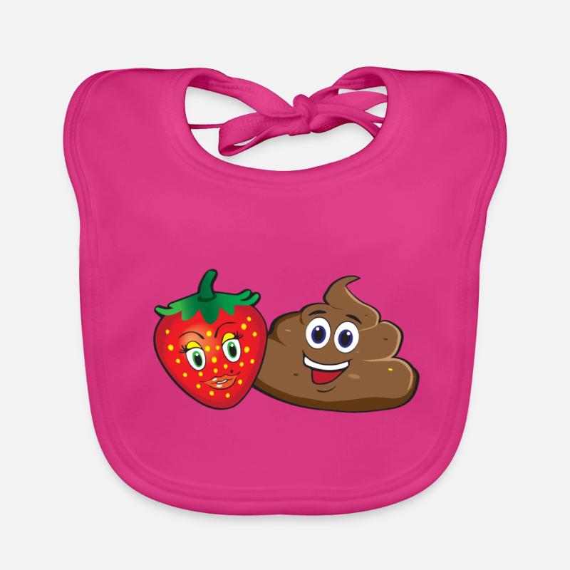 Scheisse mit Erdbeeren Baby Bio-Lätzchen