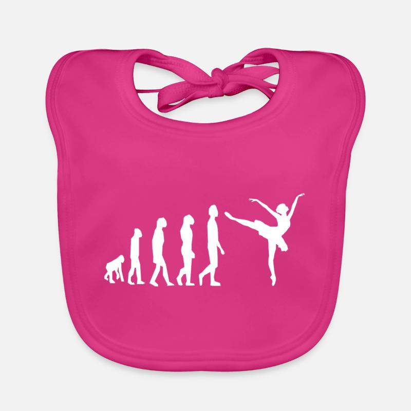 Ballet ballerina evolution dancing dance Organic Baby Bibs
