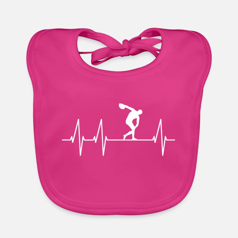 Discus Throw Heartbeat Discus Organic Baby Bibs
