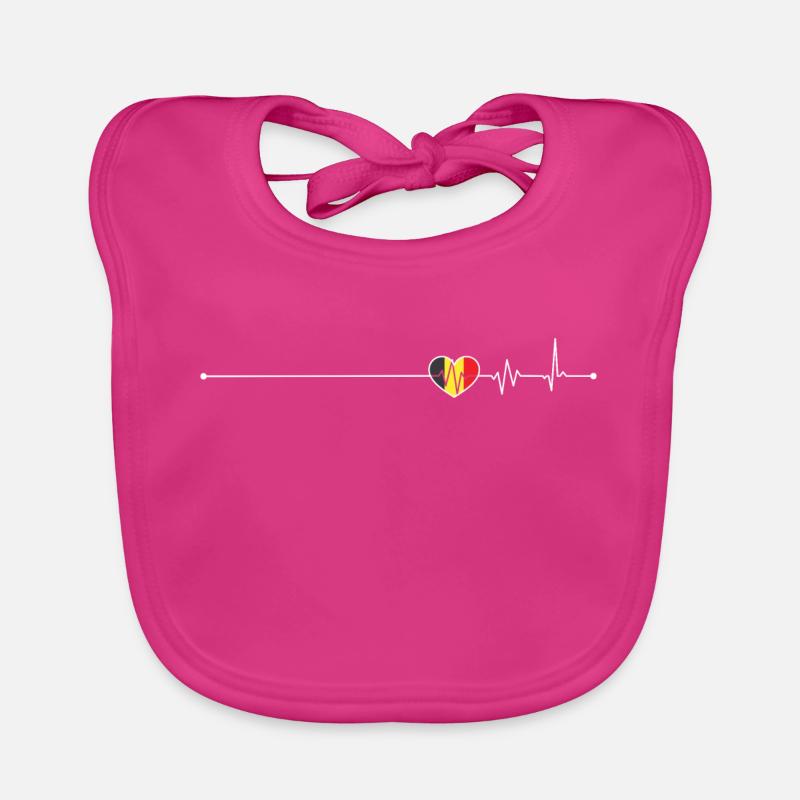 Drapeau Heartbeat belgium Bavoir bio Bébé