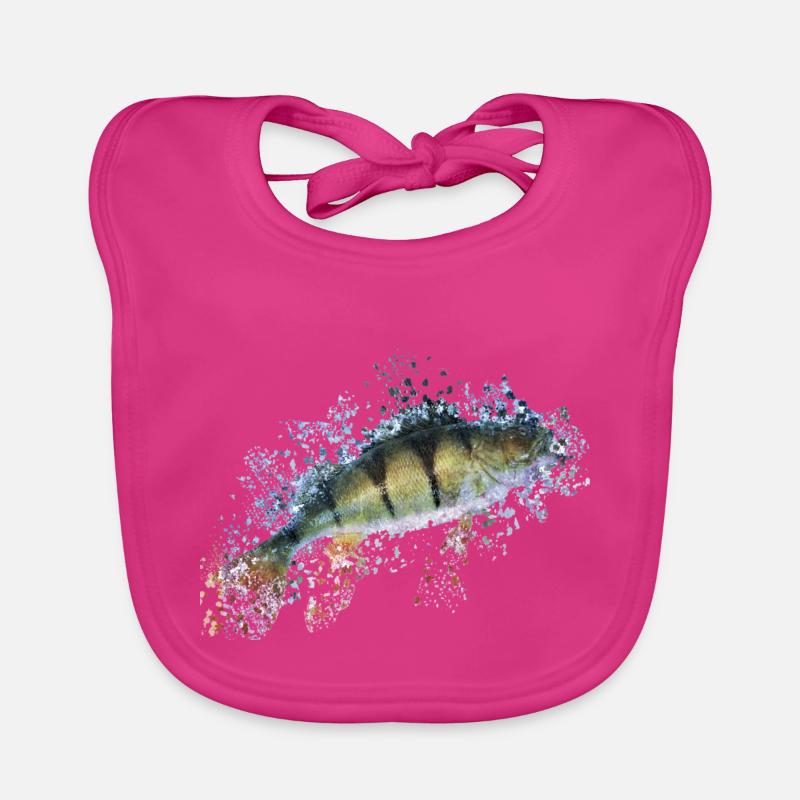 Fishing perch gift idea Organic Baby Bibs