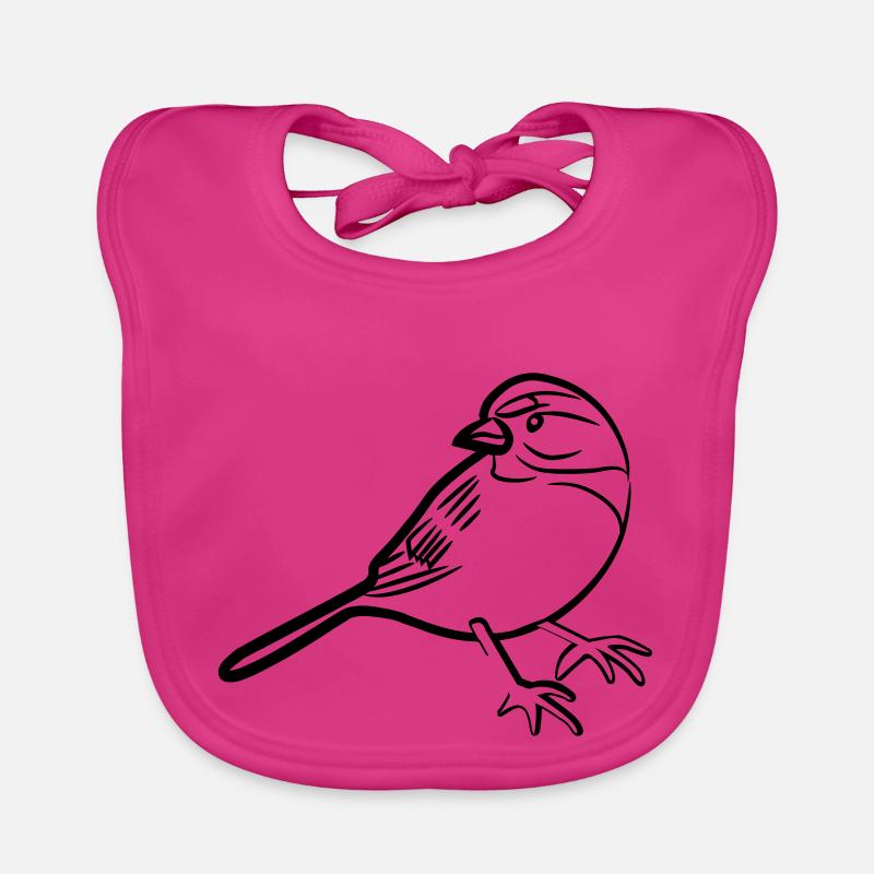 Spatz-Illustration Baby Bio-Lätzchen