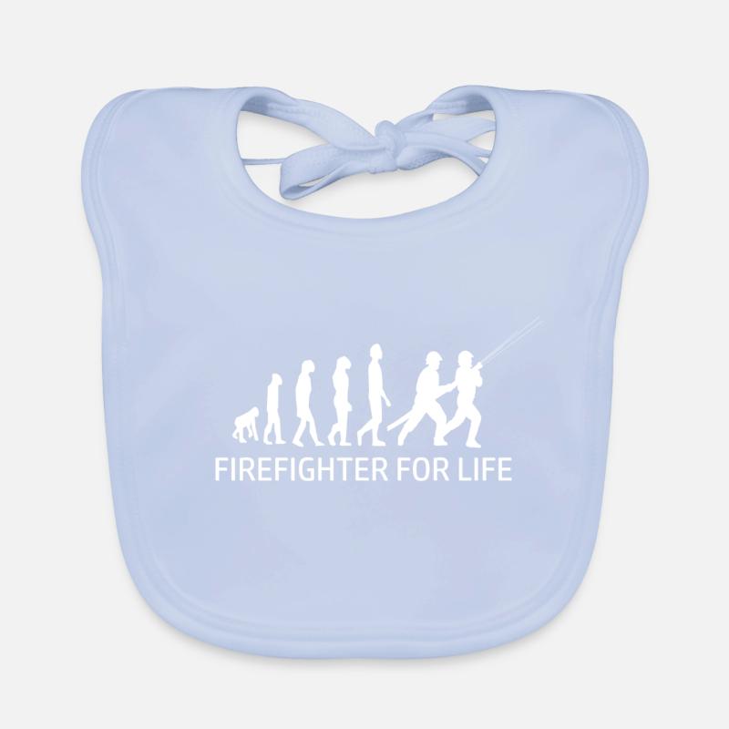 Pompier Pompier Évolution Pompier Bavoir bio Bébé