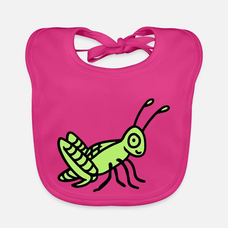 Grashüpfer - Baby Bio-Lätzchen - Fuchsia